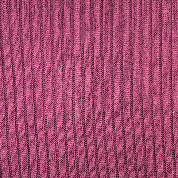 Uterque Maroon Ribbed Turtleneck Adjustable Tie Wool Blend Sweater Size Small - Picture 5 of 8